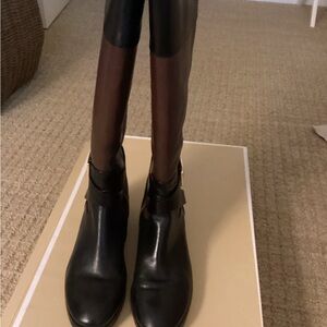MICHAEL Michael Kors Black and Brown Leather Boots